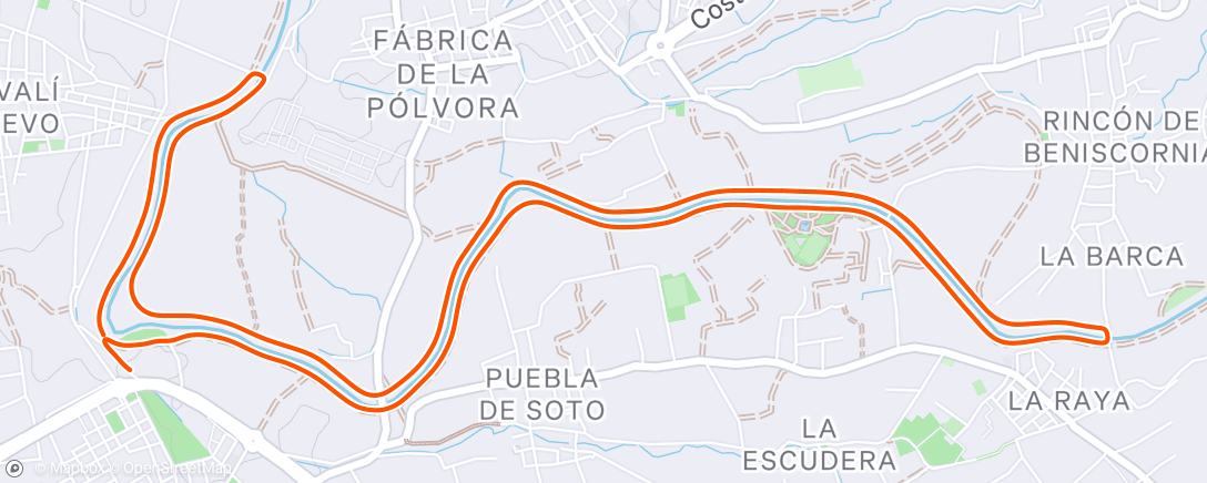 Map of the activity, Carrera de tarde