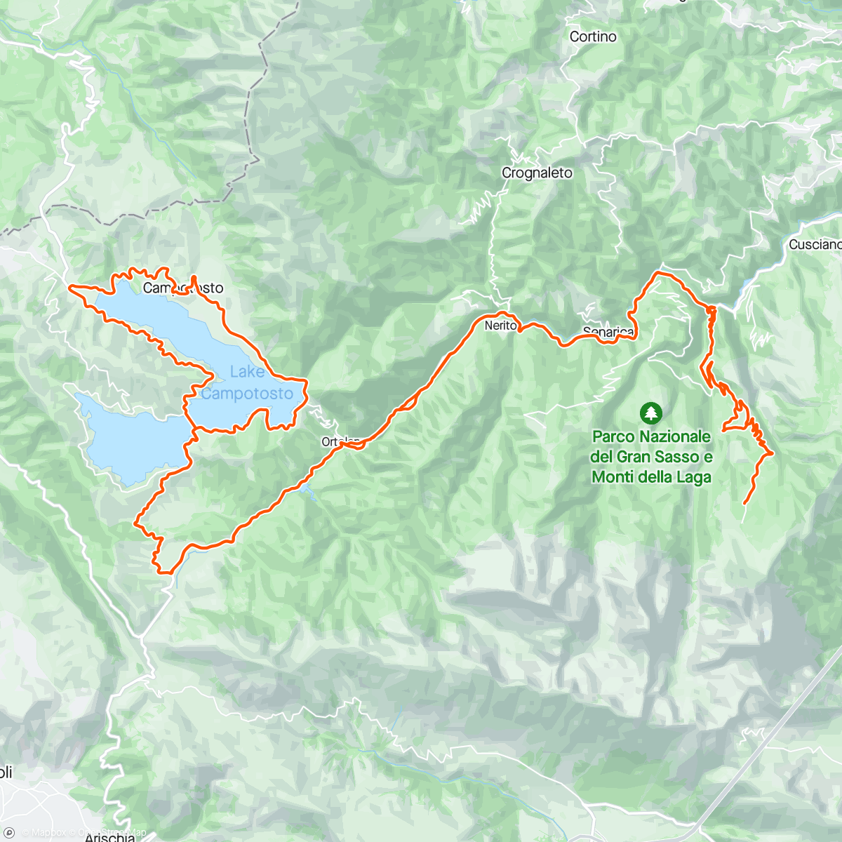 Map of the activity, Tappa giro d'italia 🚴‍♂️Prati di Tivo