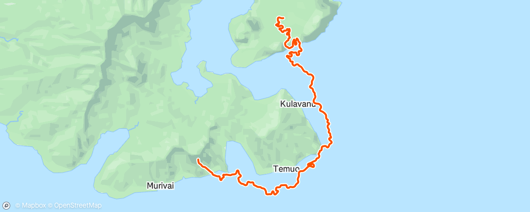 Mappa dell'attività Zwift - Canopies and Coastlines in Watopia