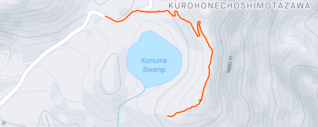 Mapa da atividade, ランチタイム ハイキング