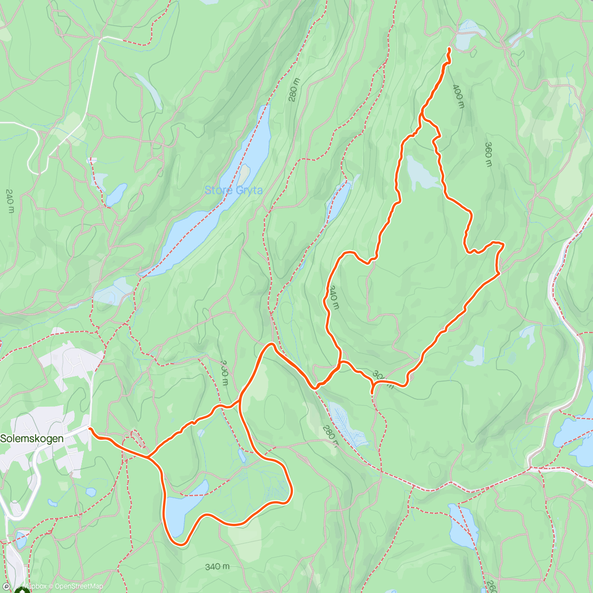 Map of the activity, T/r Slengfehøgda