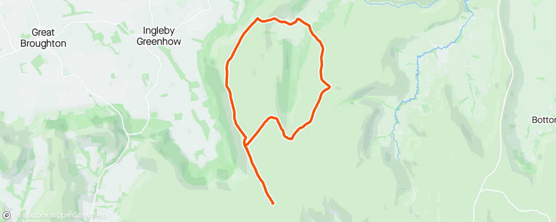 Map of the activity, Baysdale Bloworth big loop in reverse (madness)