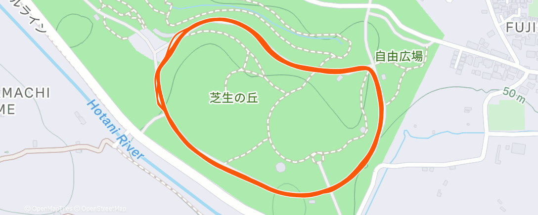 Map of the activity, 朝のランニング