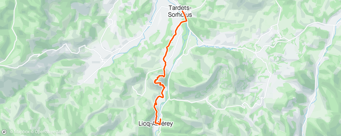 Mapa da atividade, Tour de la Soule