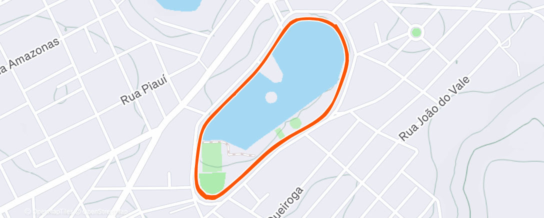 Map of the activity, Evening Run