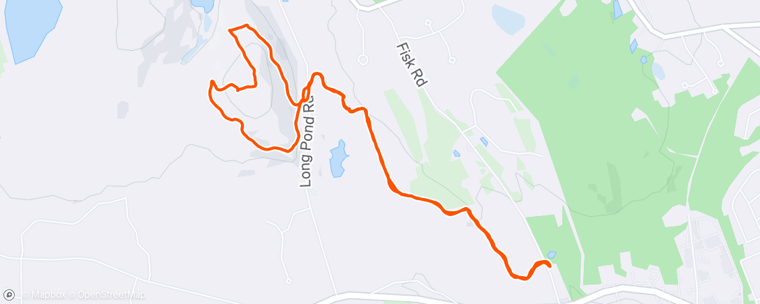 Map of the activity, Afternoon Mountain Bike Ride