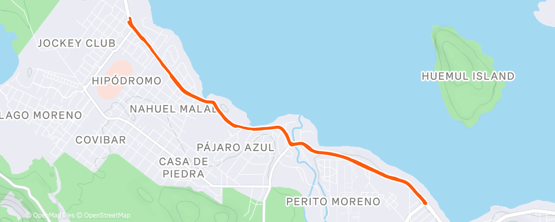 Карта физической активности (Night Run)