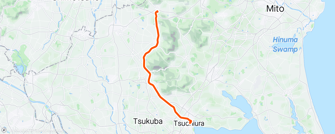 Map of the activity, ランチタイム ライド