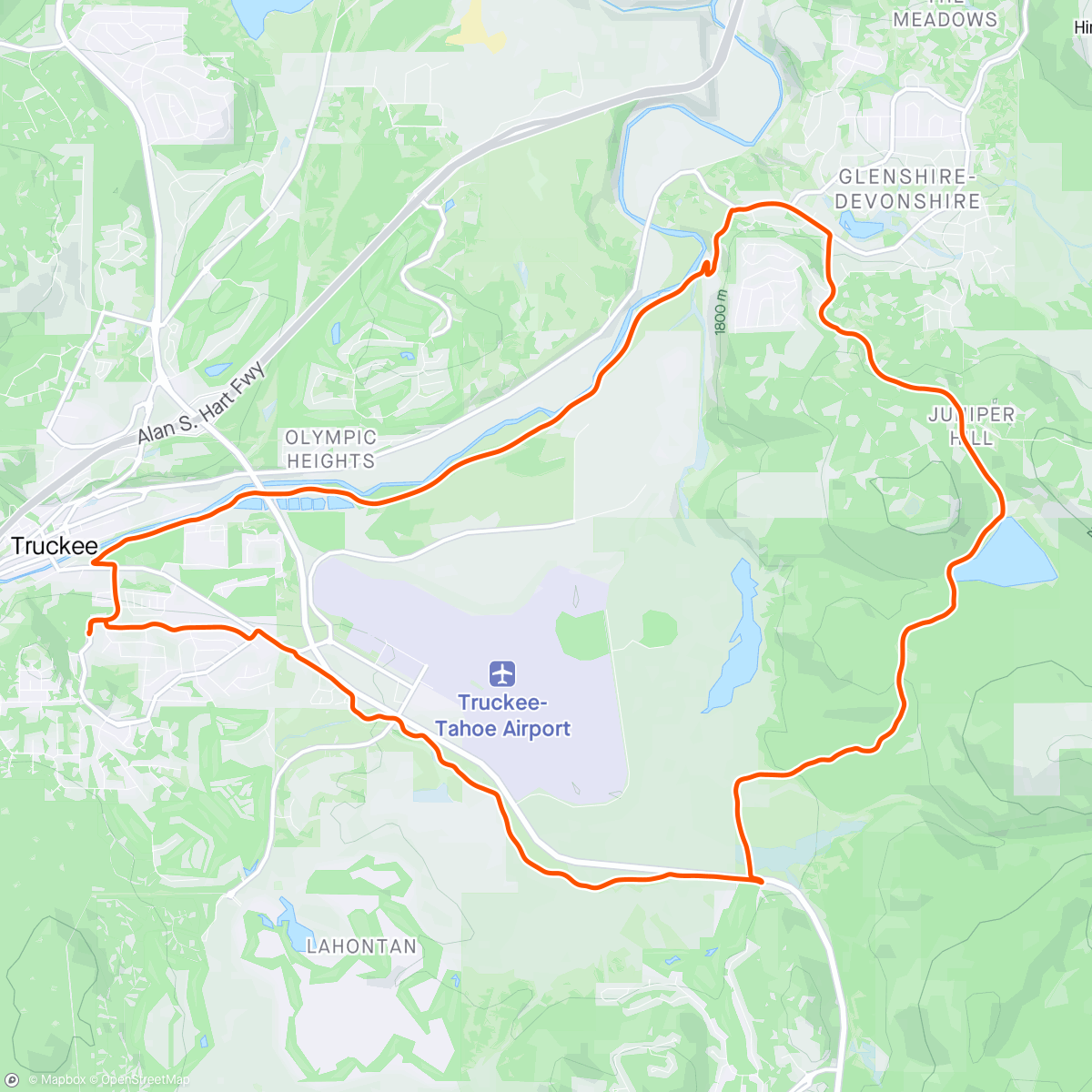 Map of the activity, First road ride in years