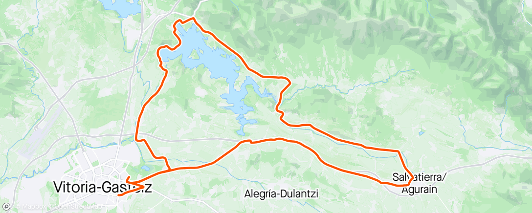 Map of the activity, Salvatierra+Vuelta al pantano