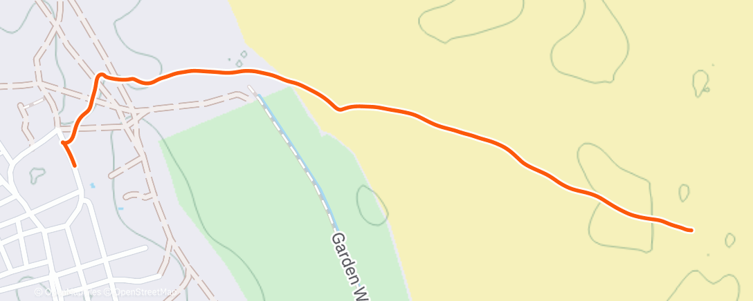 Map of the activity, Sahara desert walk back to nearest town