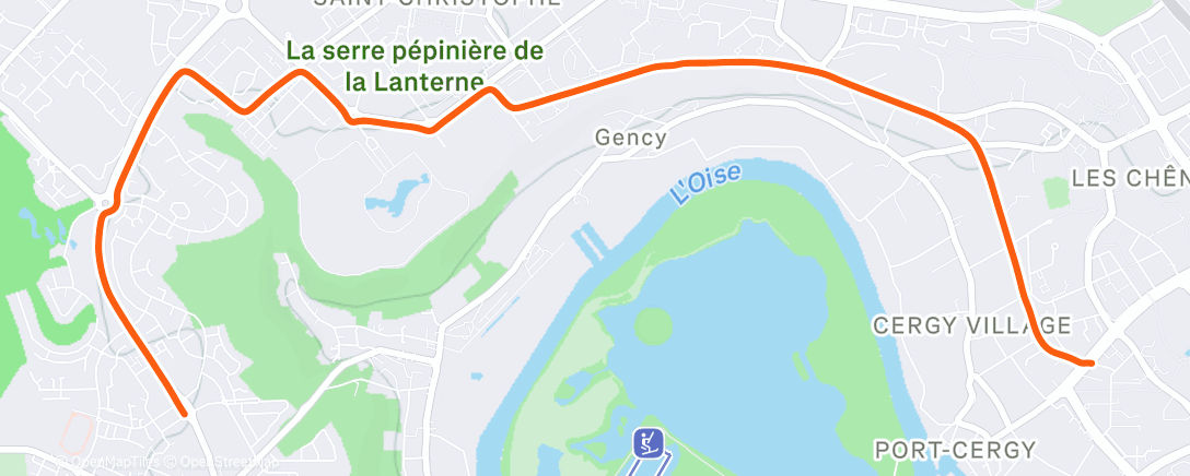 Map of the activity, Sortie vélo le matin