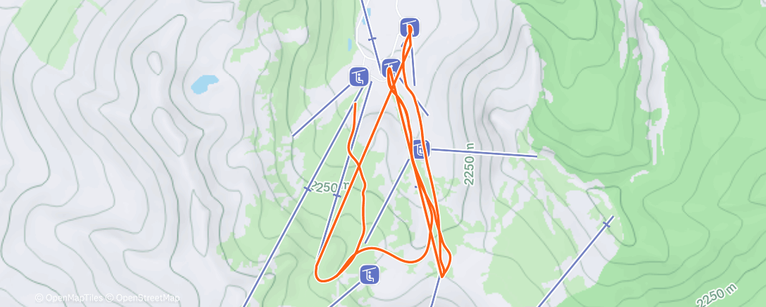 Map of the activity, Morning Snowboard
