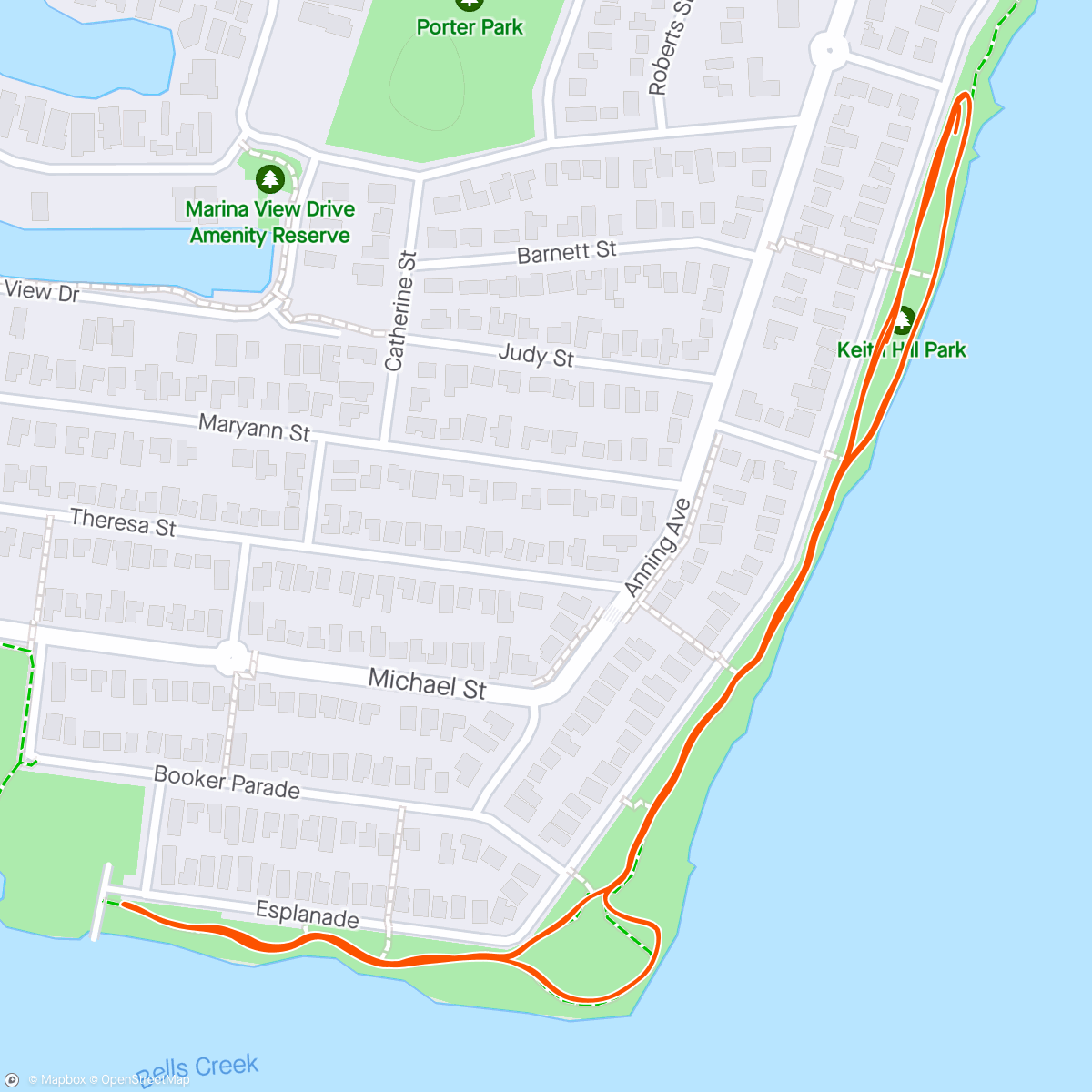 Map of the activity, Golden Beach Parkrun - New Course