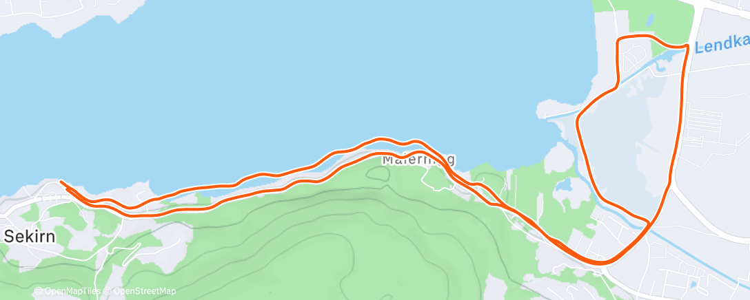 Map of the activity, Lauf am Nachmittag