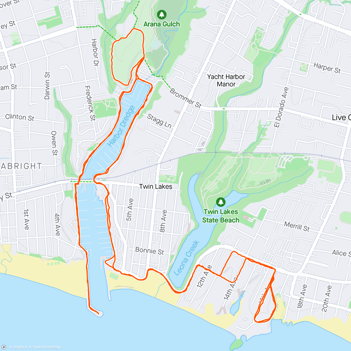 Map of the activity, Sunny day walk with Mia