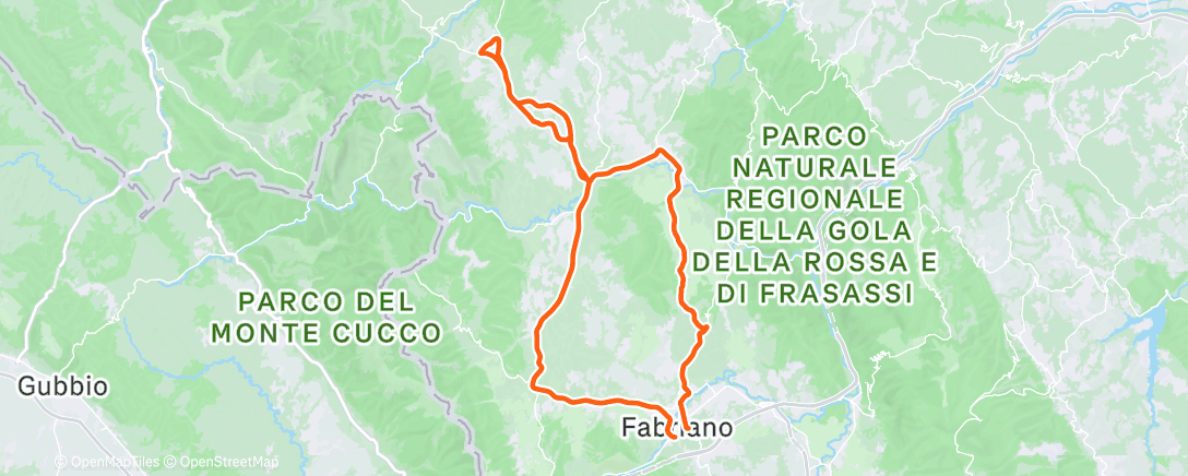 Map of the activity, Pedalata mattutina