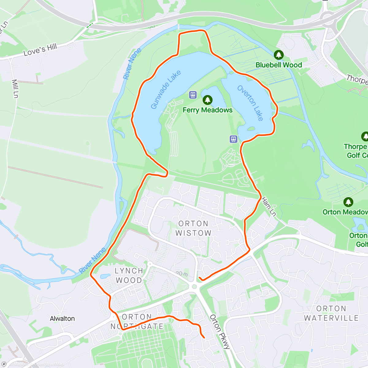 Mapa de la actividad (Must run some easy miles … got carried away)