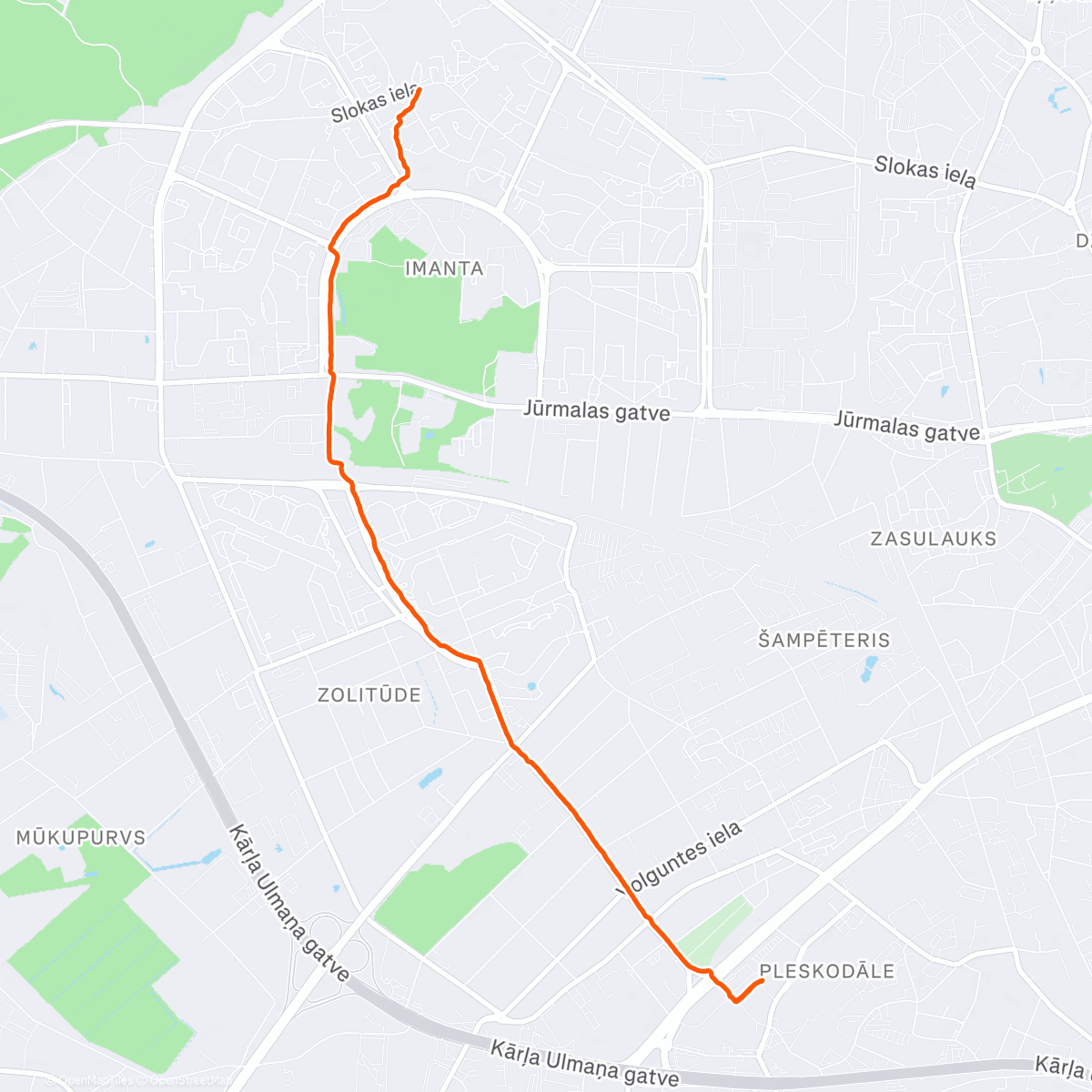 Map of the activity, Lunch Walk