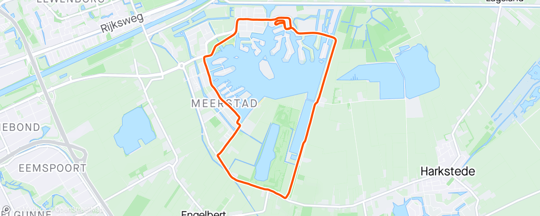 Map of the activity, Herstelloop | 45 min