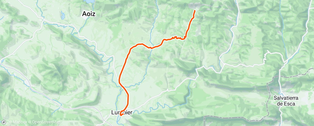 Map of the activity, Lumbier to Adoain and back. Beautiful ride, so quiet and peaceful. 🙂