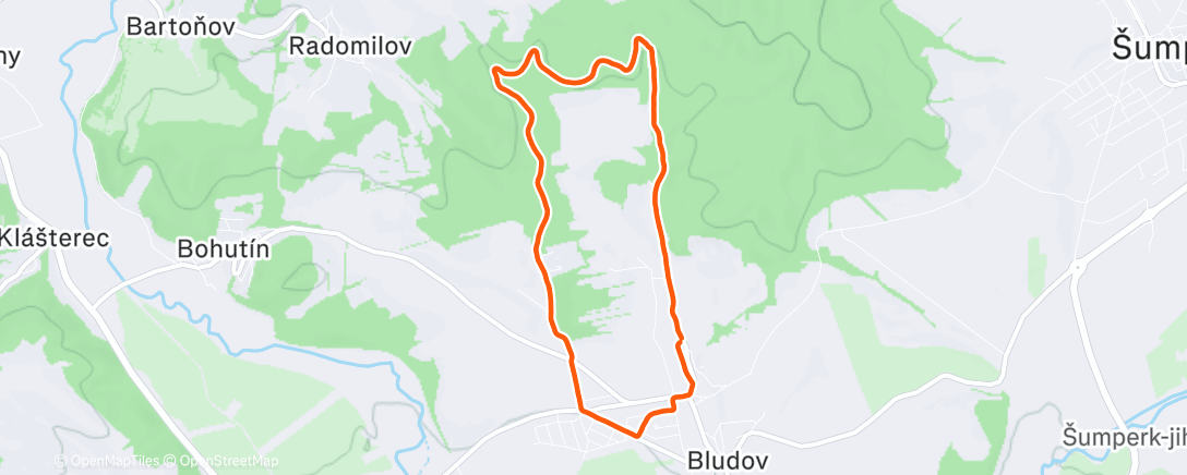 Map of the activity, Morning Run🌞