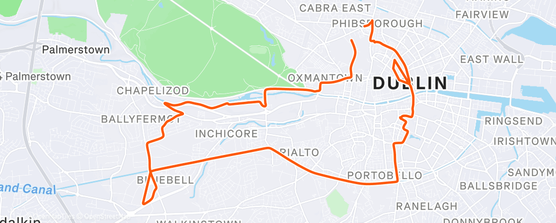 Map of the activity, Commuting