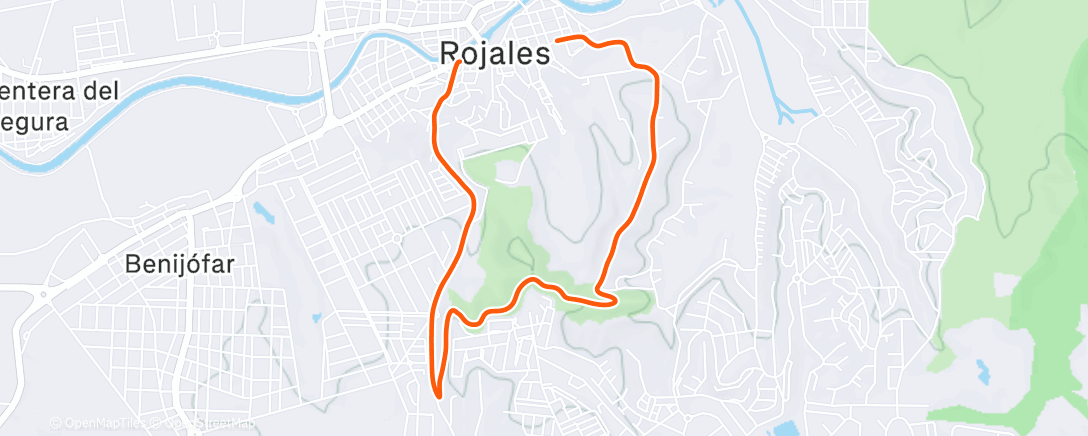 Map of the activity, Afternoon Ride