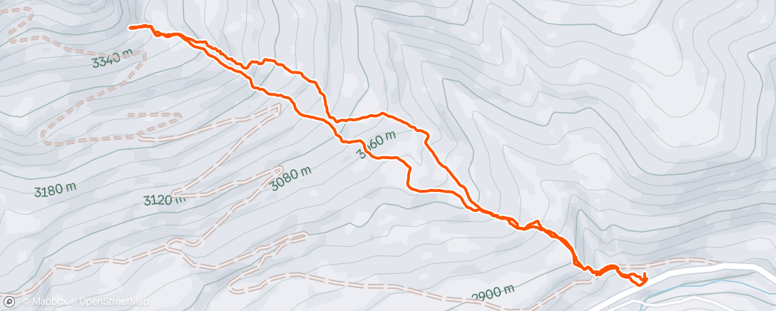 Map of the activity, Afternoon Hike