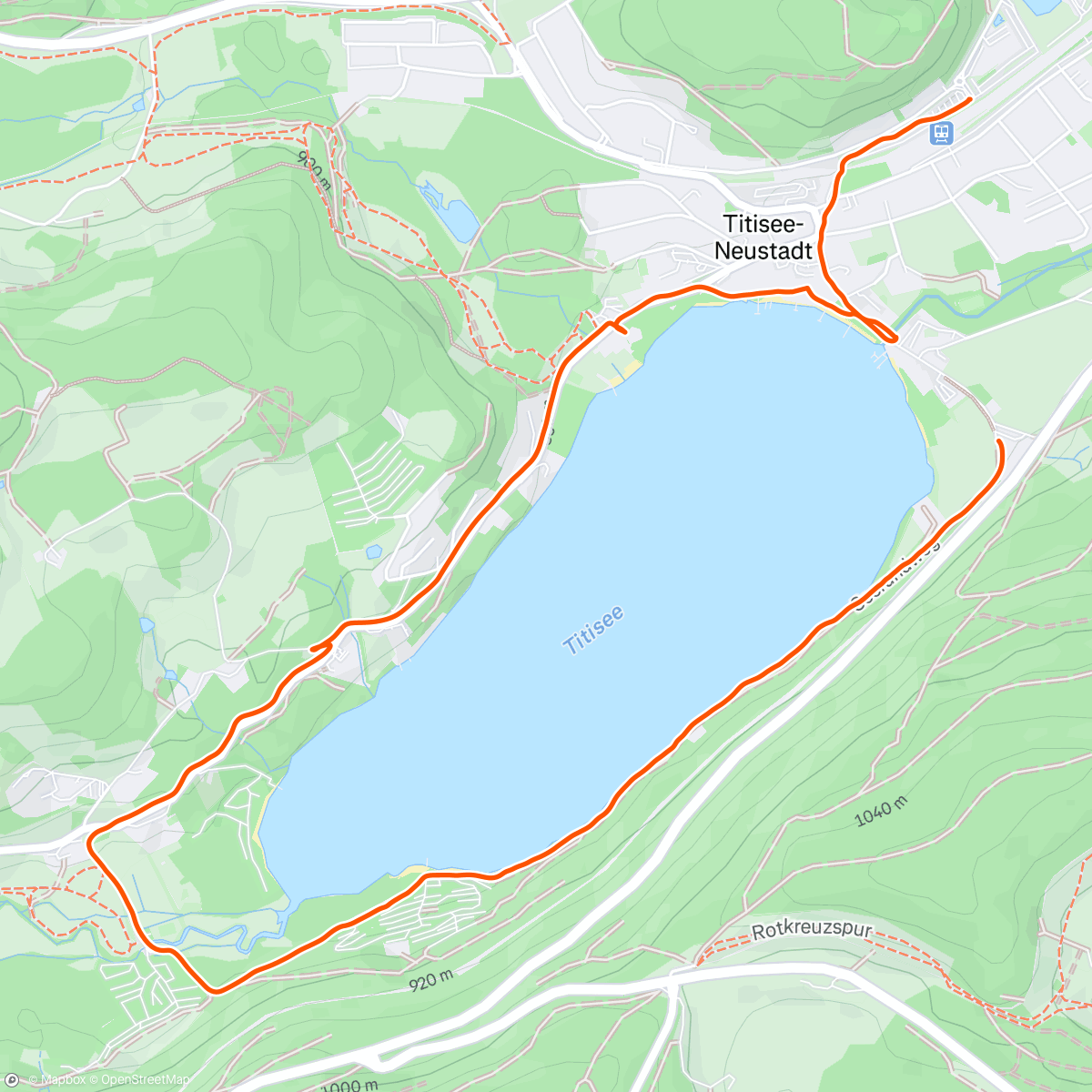 アクティビティ「Einmal um den Titisee」の地図