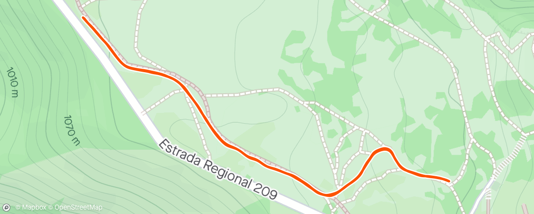 Map of the activity, Corrida em Fanal