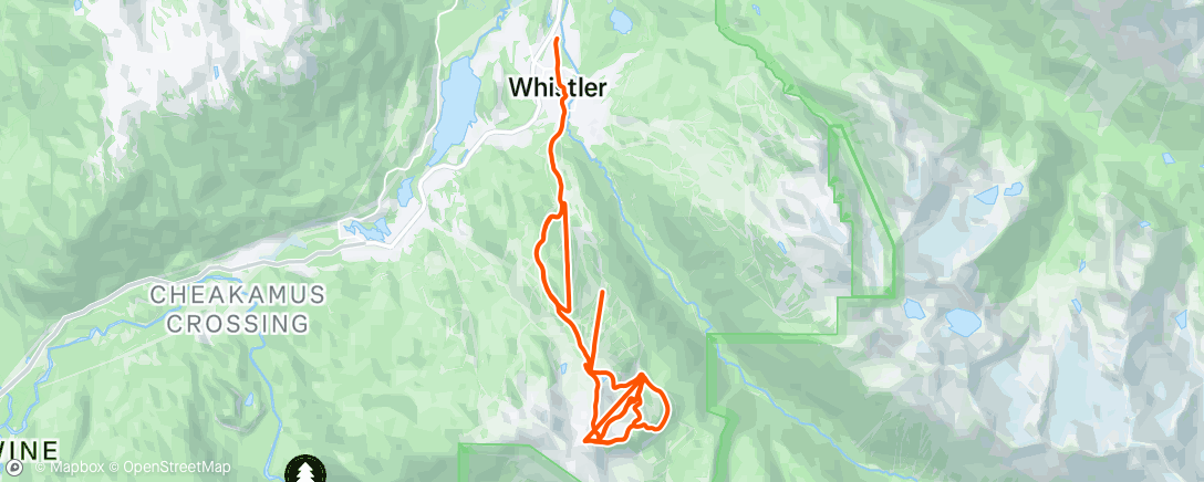 Map of the activity, Afternoon Alpine Ski
