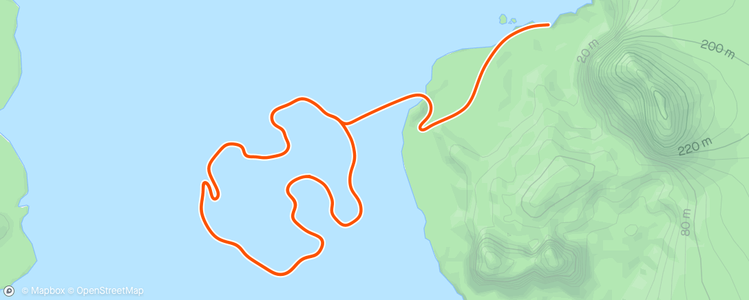 「Zwift - Race: British Cycling Race Series (D) on Volcano Circuit CCW in Watopia」活動的地圖