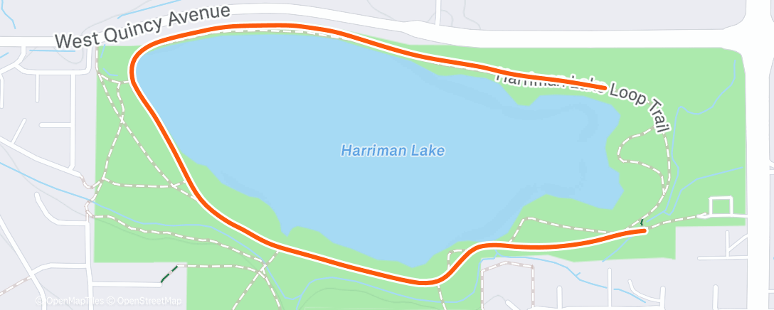 Map of the activity, Afternoon Run