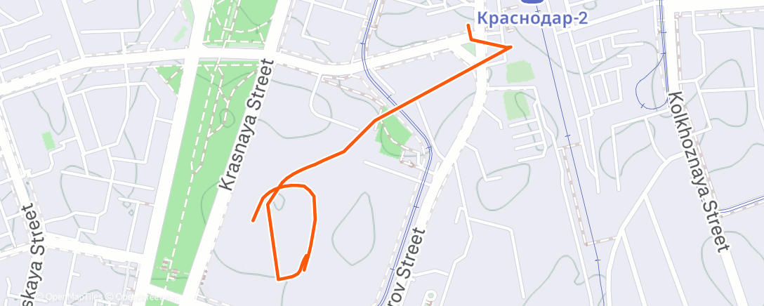 Map of the activity, Дневной забег