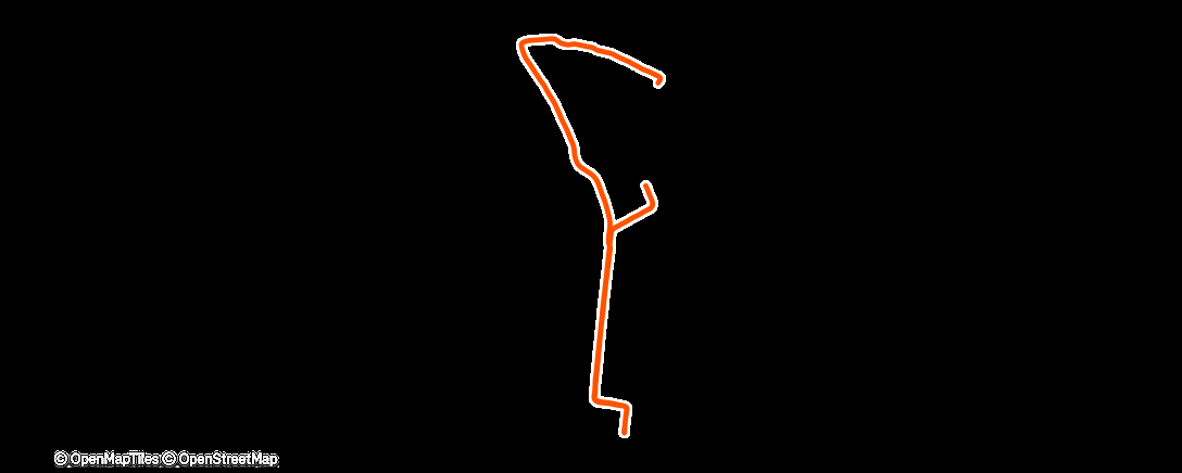 Map of the activity, Evening Run