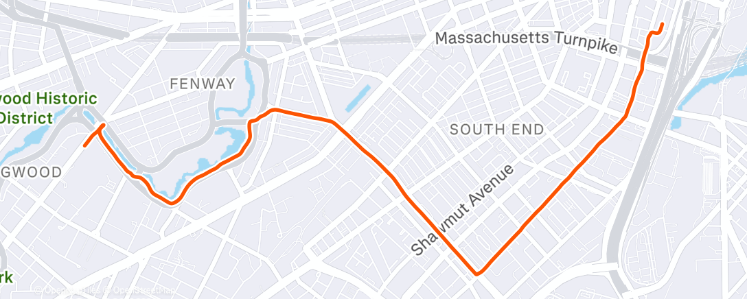 Map of the activity, Morning Ride