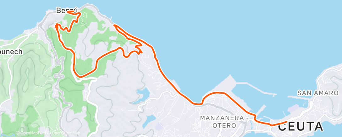 Map of the activity, Afternoon Ride