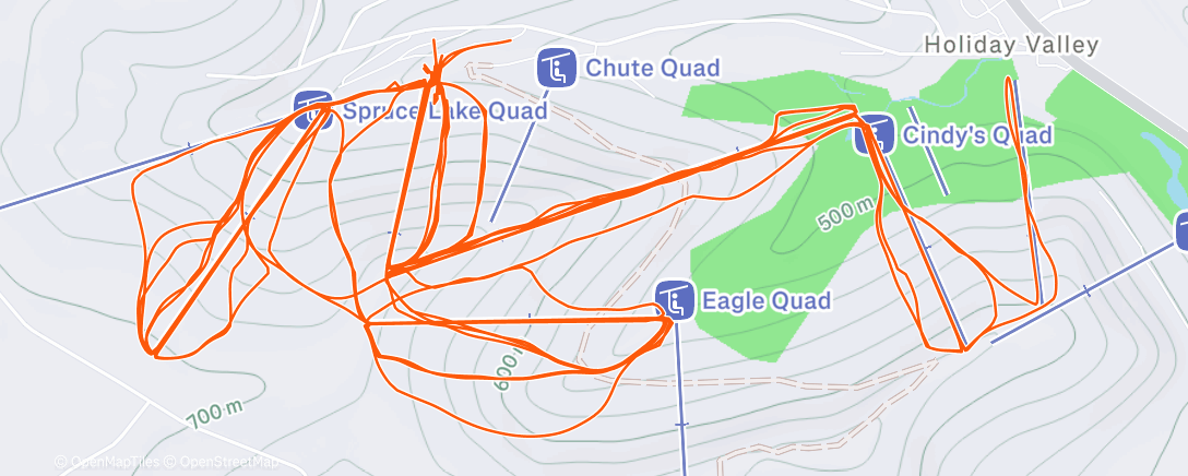 Map of the activity, A Splendid Day Snowboarding