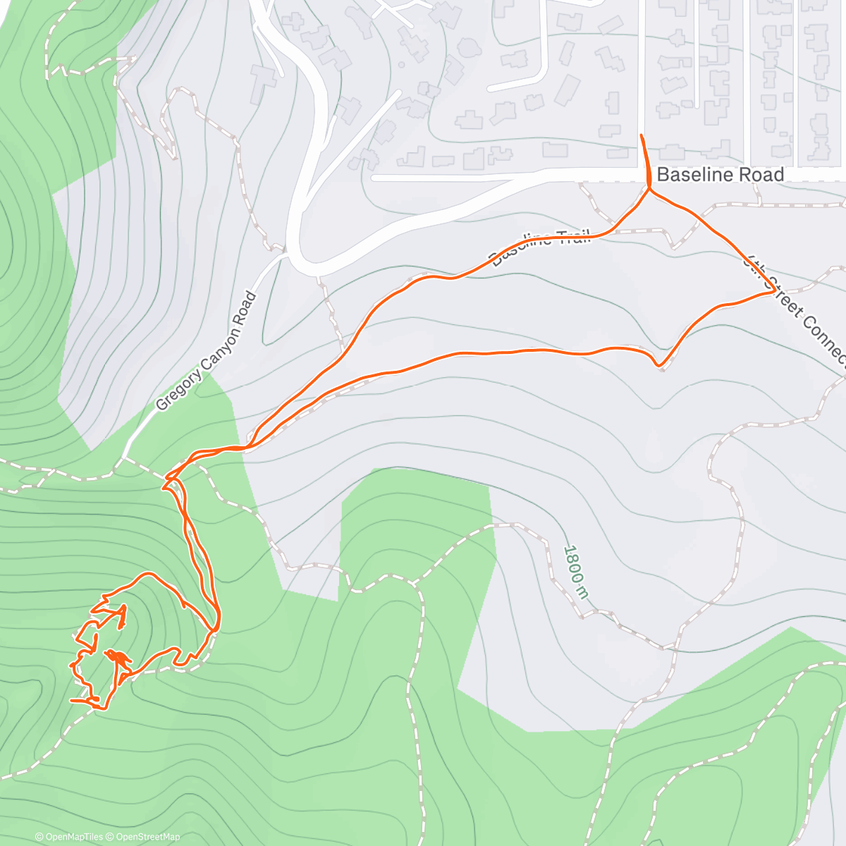Map of the activity, Christmas Eve Family Hike