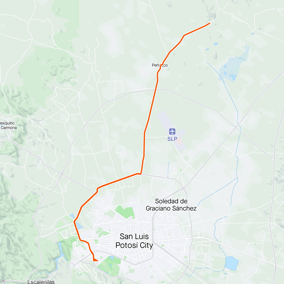 Map of the activity, Vecinos Ride.
