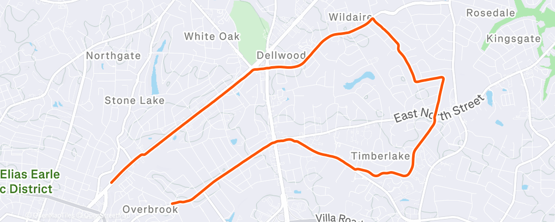 Карта физической активности (Afternoon Run)