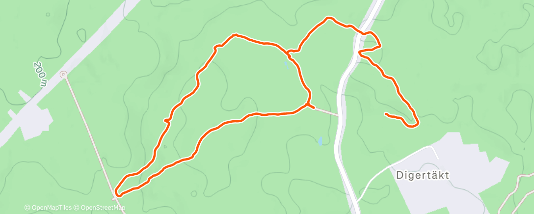 Карта физической активности (Evening Hike)