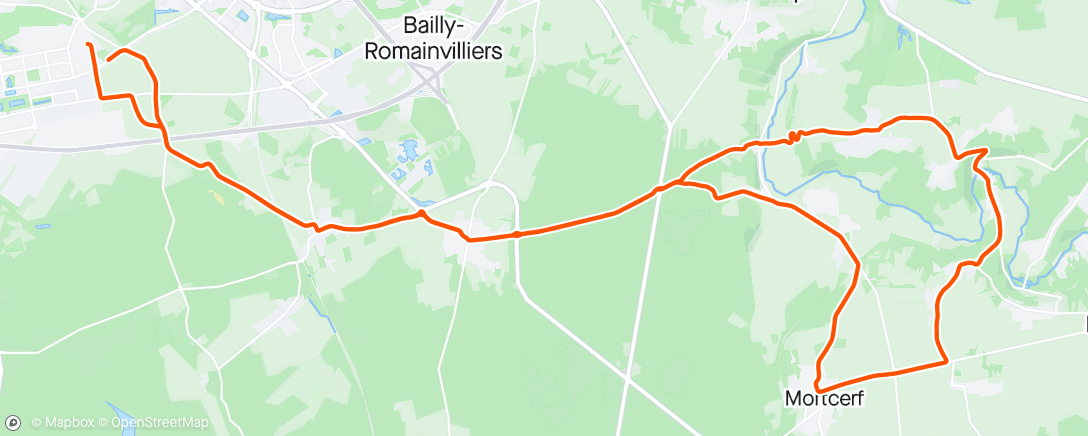 Map of the activity, Evening Ride