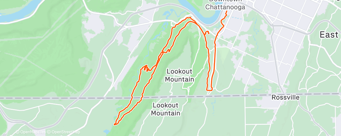 Mapa de la actividad (Reflection out and back)