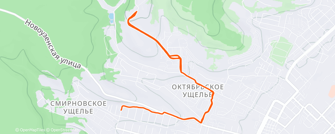 Map of the activity, Трейлраннинг (вечер)