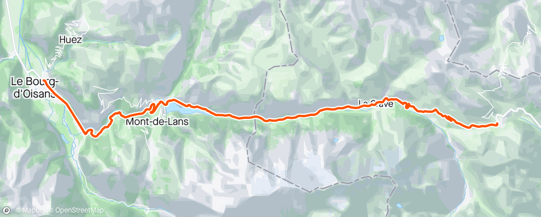 Карта физической активности (ROUVY - Le Bourg d´Oisans - Col du Lautaret)