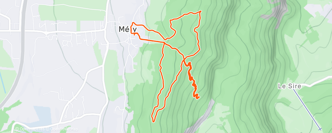 Map of the activity, Morning Trail Run