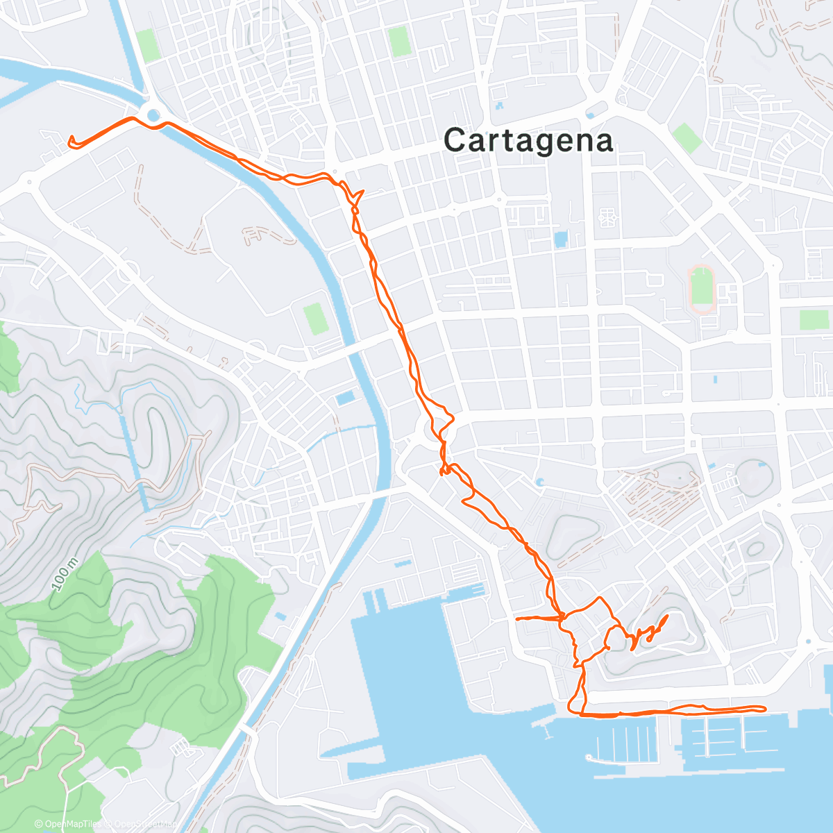 Map of the activity, Stadtrundgang in Cartagena