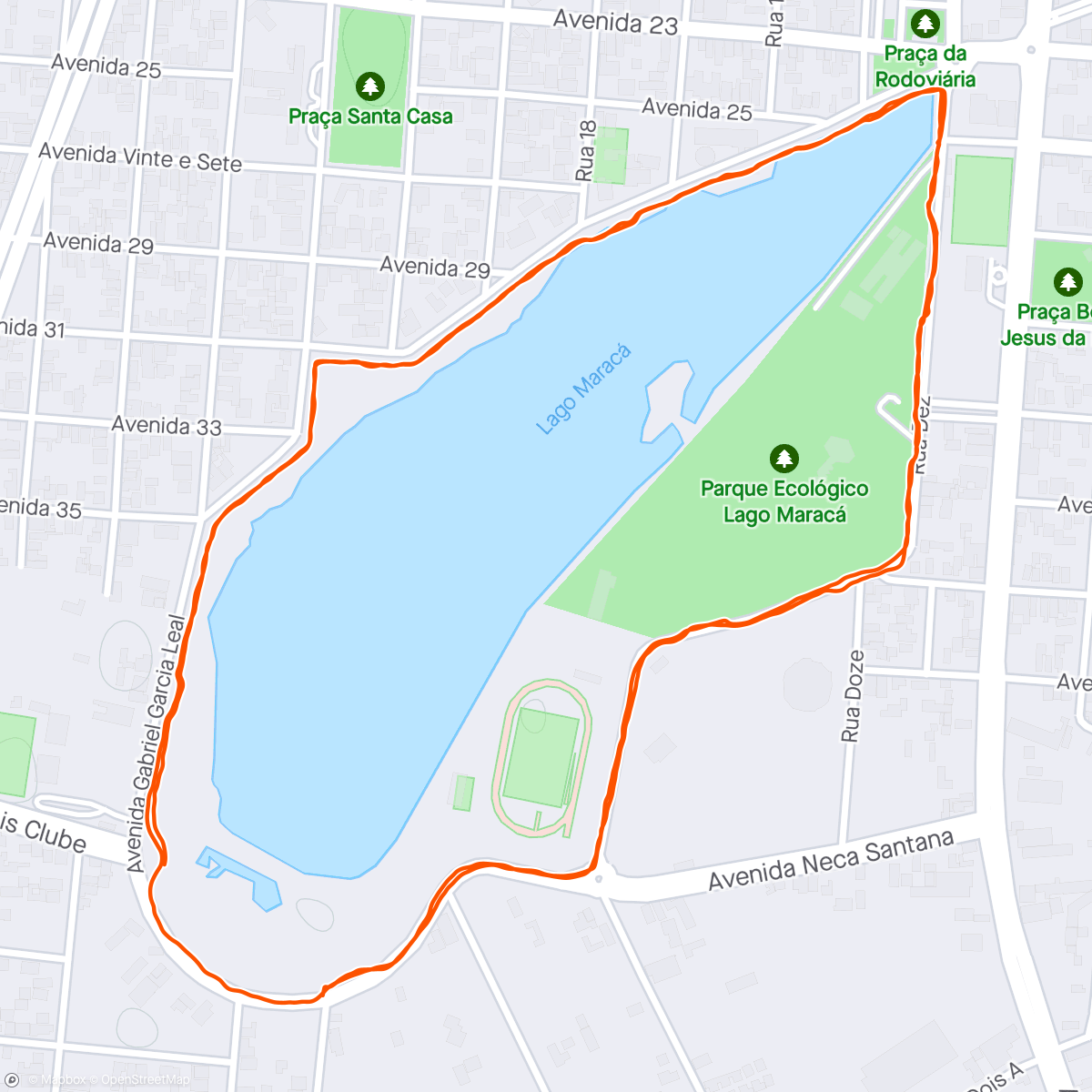 Map of the activity, Parque Maracá